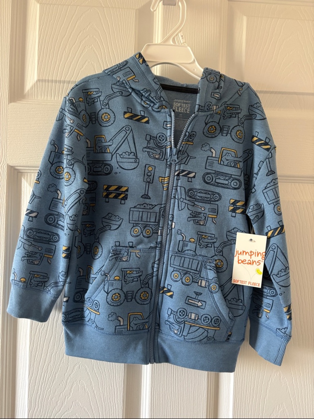 jumping beans Blue Construction Vehicles Zip-Up Hoodie